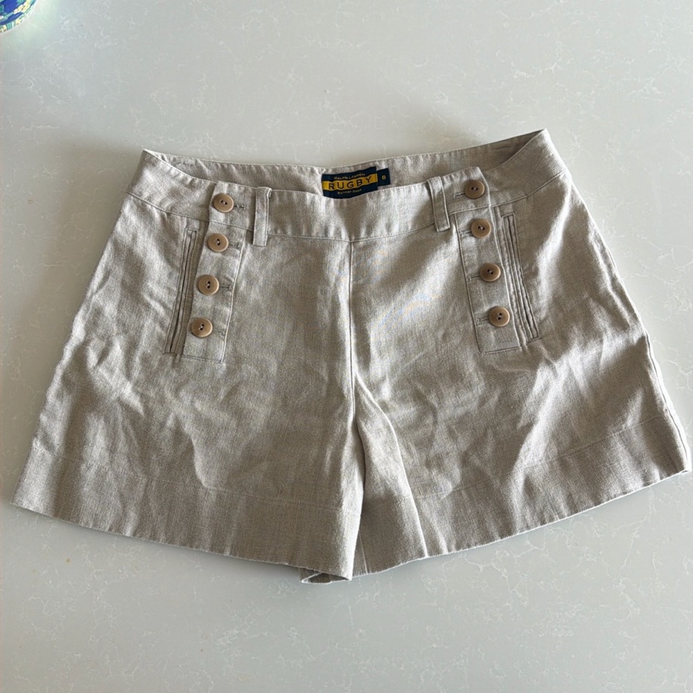 Ralph Lauren Rugby linen shorts with buttons